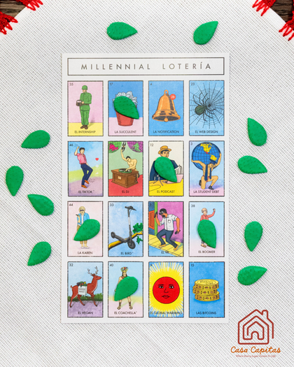 Nopal Lotería Fichas - Set of 50