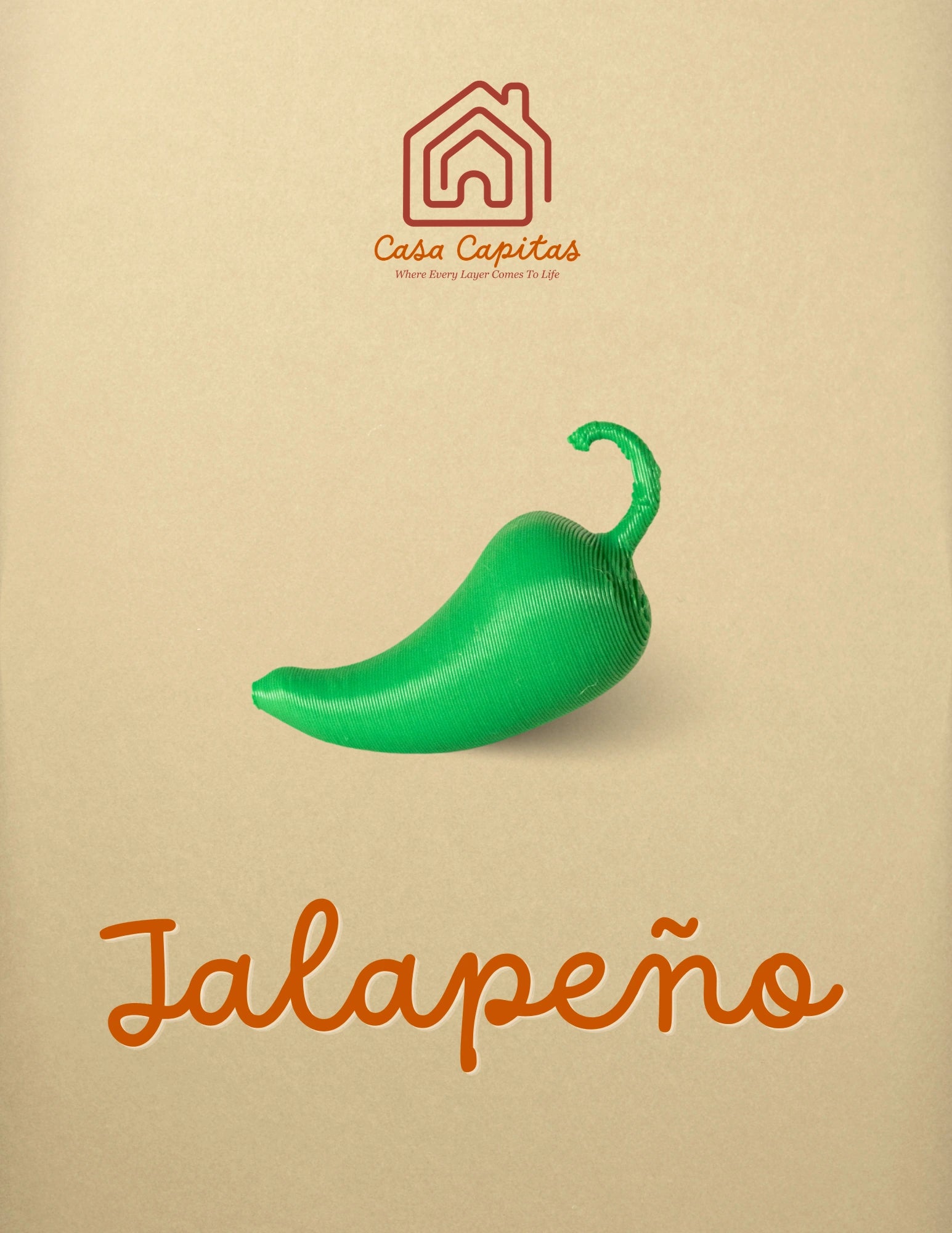 Jalapeño — Casa Capitas 3D-printed ficha