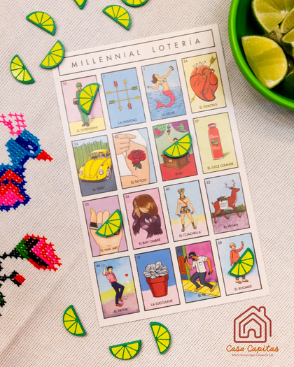 Limón Lotería Fichas - Set of 50